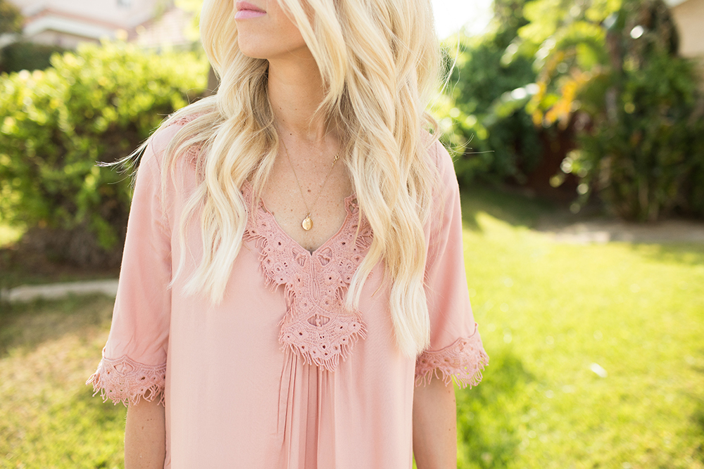 Kailee Wright_Pink Lace Dress