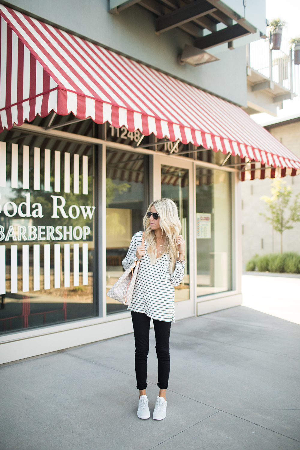 Kailee Wright_Nordstrom Anniversary Sale_Black and White Striped Top
