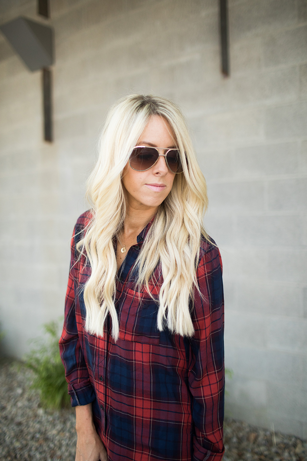 Kailee Wright_Nordstrom Anniversary Sale_Red Plaid Top