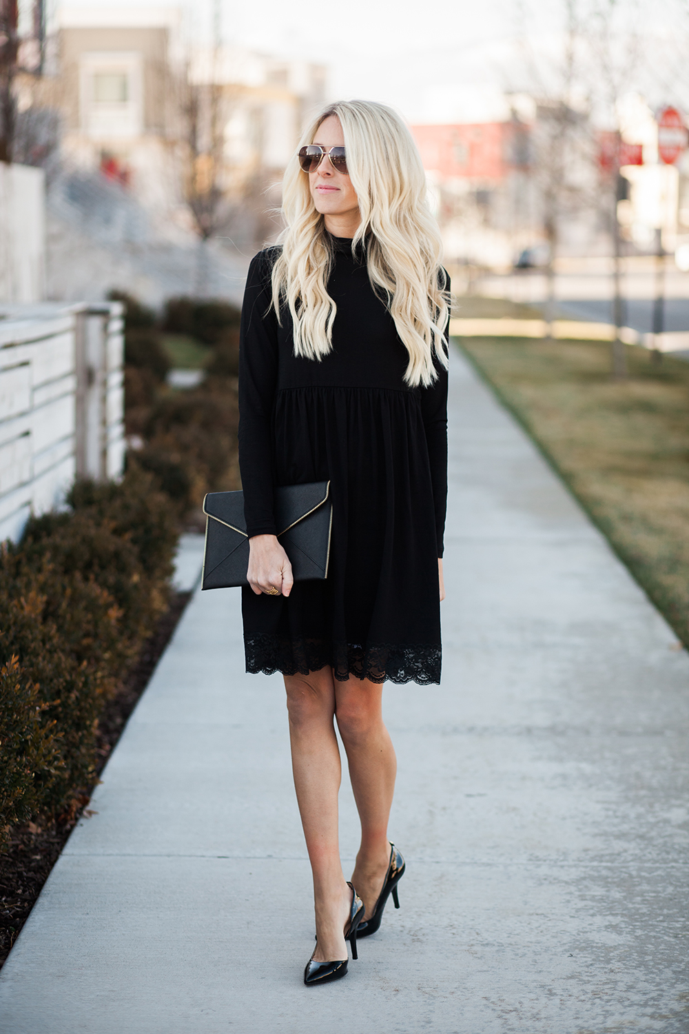 Kailee Wright-Holiday black dress