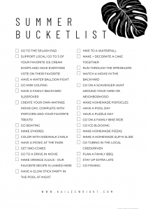 kailee wright free summer bucket list printable