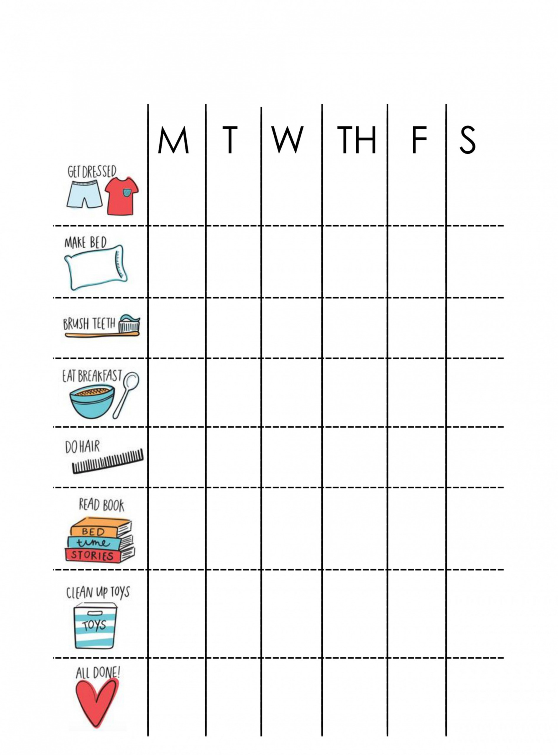 kailee wright printable chore chart
