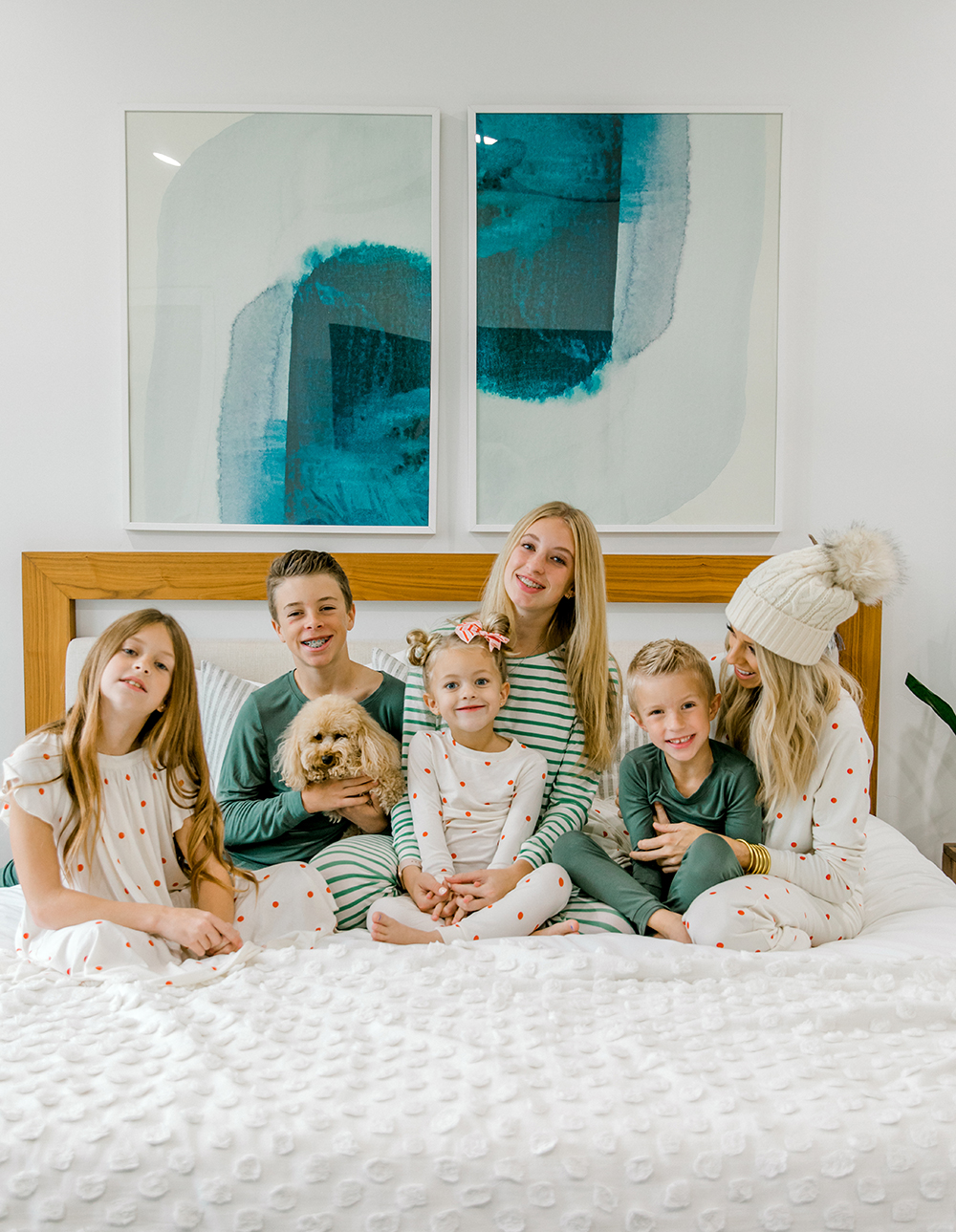 Kailee Wright family Christmas pajamas plain jane