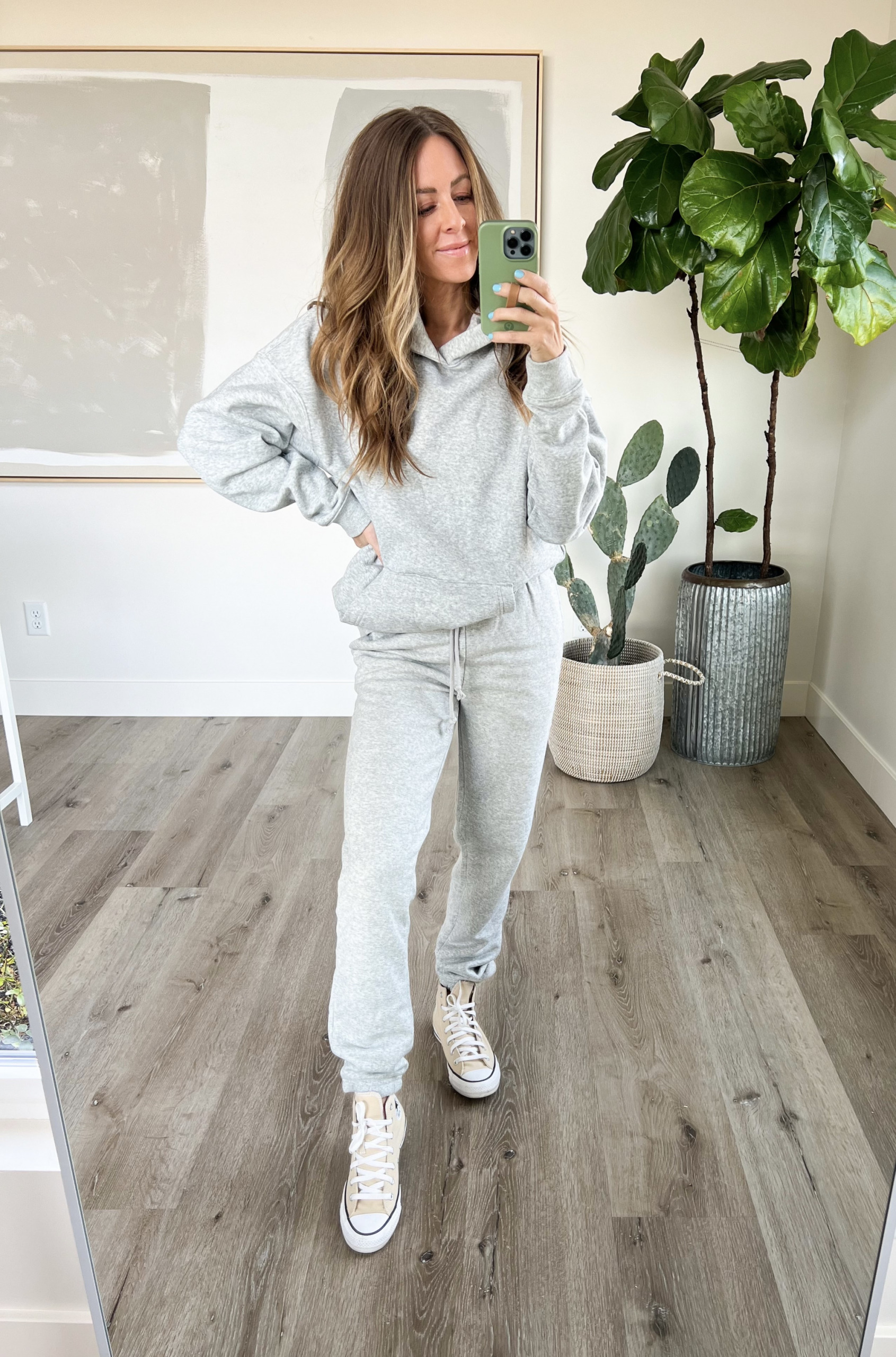 Kailee Wright Walmart Winter Staples Grey Sweatsuit